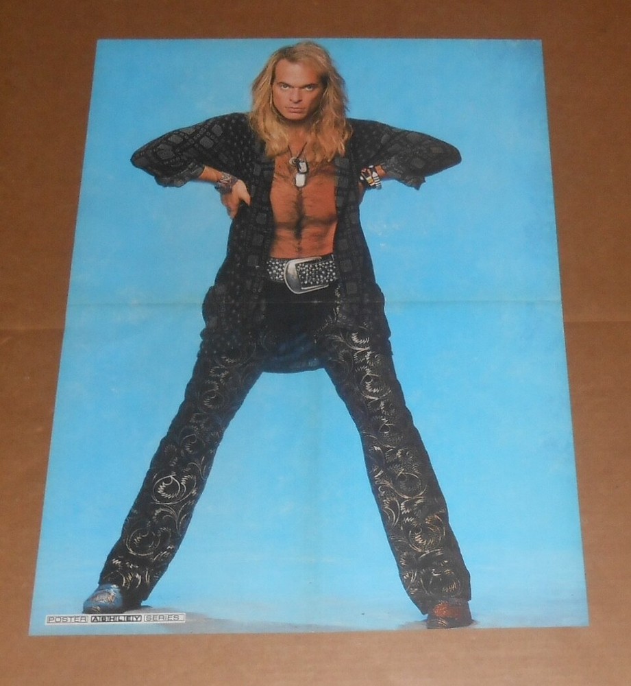 David Lee Roth Vintage 1991 Poster 2-Sided 21.5x16 Classic Van Halen