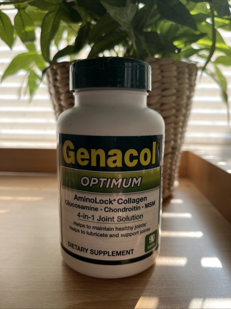 Genacol Optimum, Joint Relief AminoLock Collagen Peptides Patented,90 Tabs 2/25