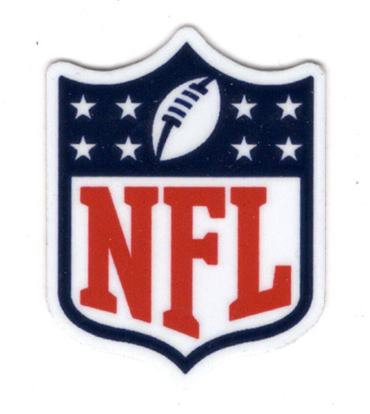 NOS Team Issued THIN MIL NFL Shield Decal for the Back of the Football Helmet