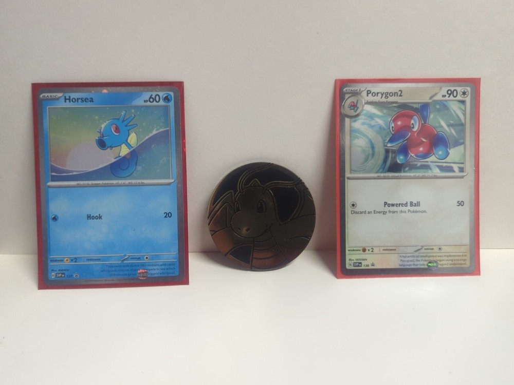 Pokemon TCG - Horsea SVP137 & Porygon2 SVP138 NM - Cosmos Holo - Both Cards