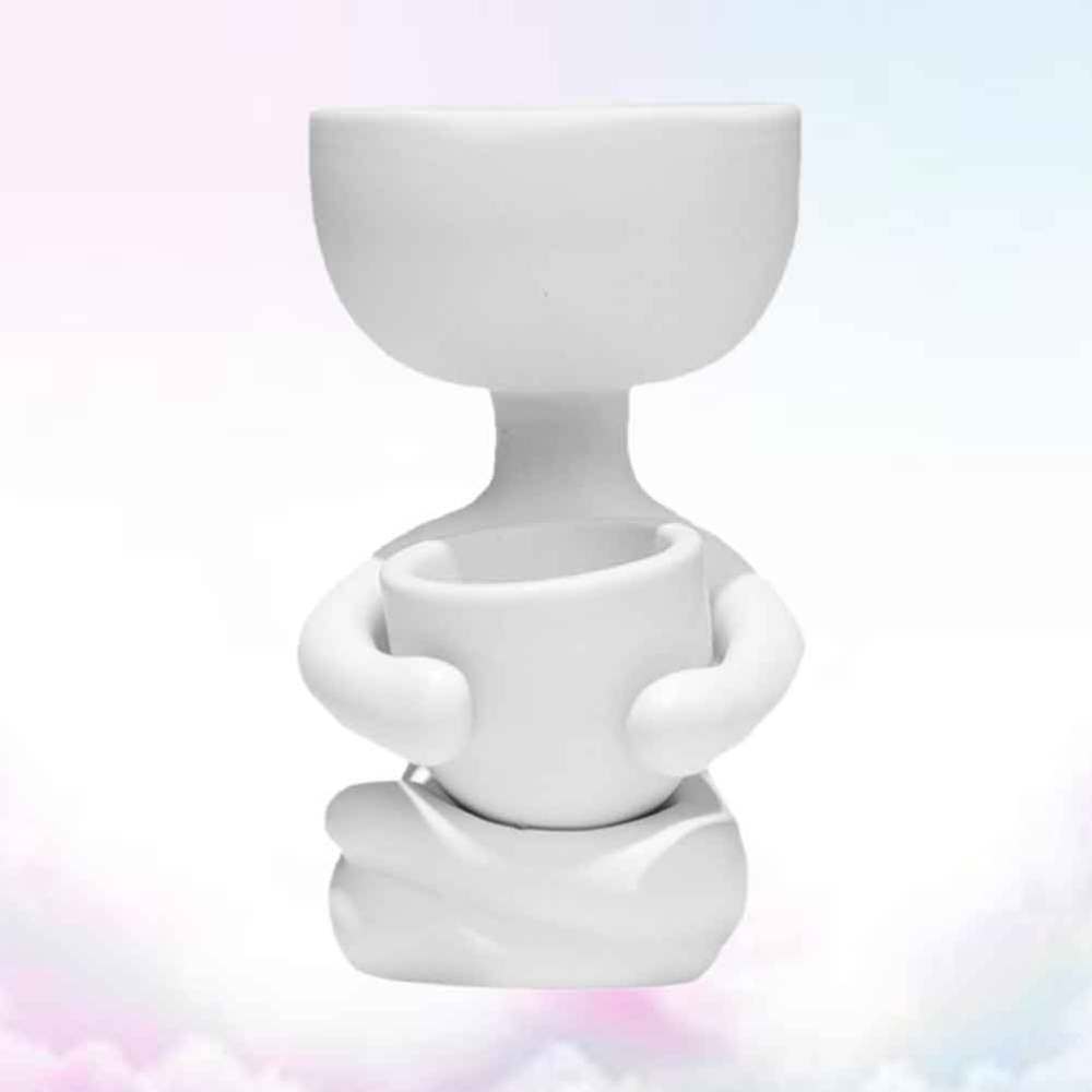 Flower Pot Ceramic Flowerpot Table Ornament Ceramic Plant Pot Drainage Saucer 10