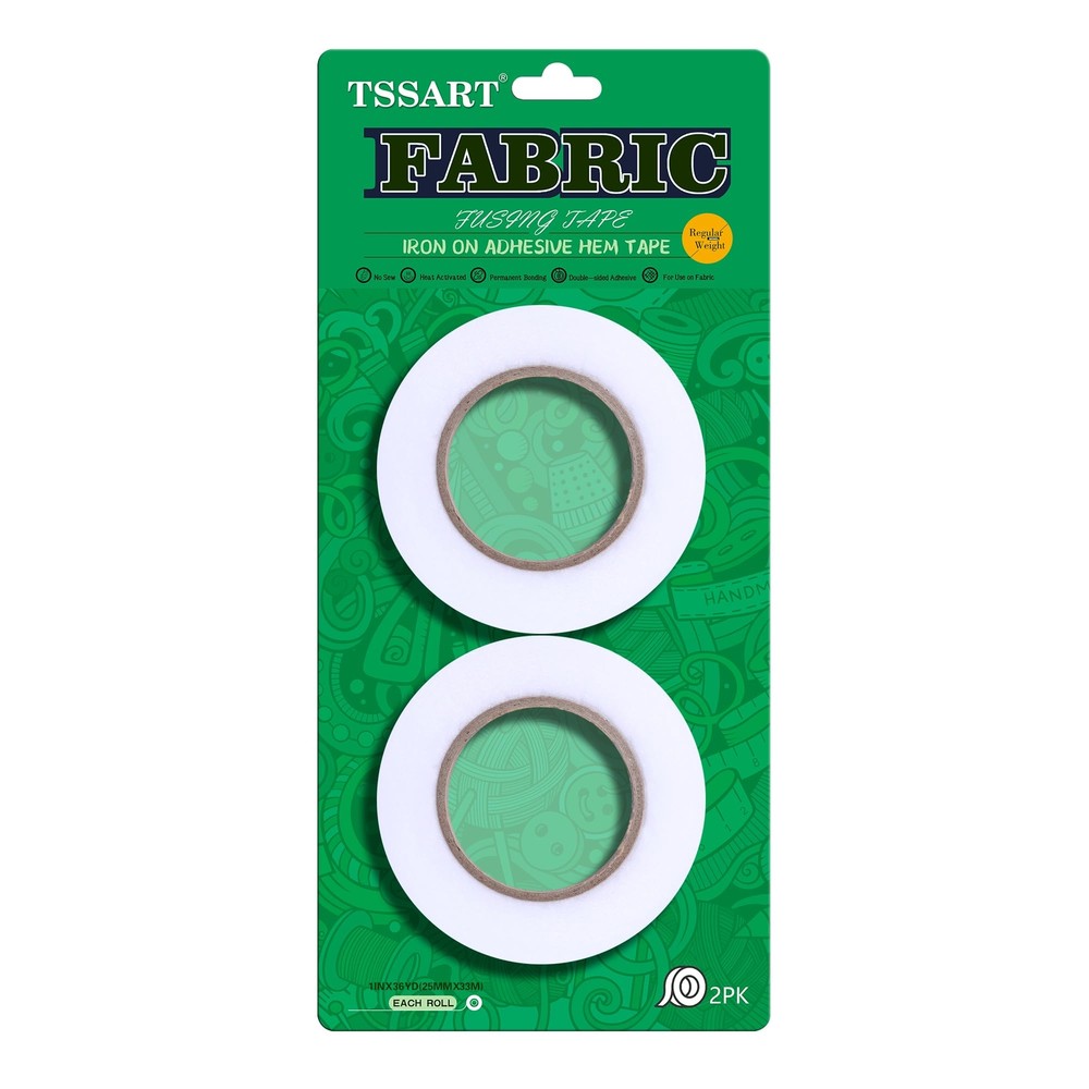TSSART Fabric Fusing Tape - Iron On Hemming Tape, Double Sided Fusing Hem Tap...