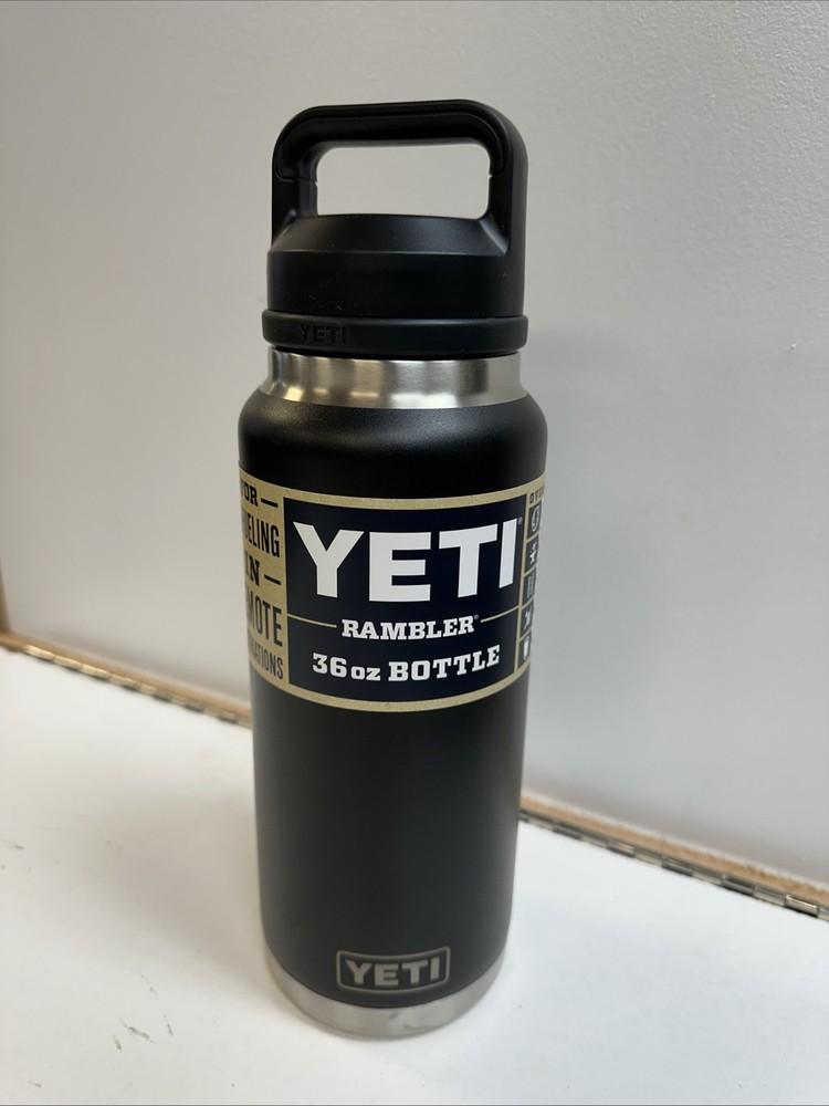 Yeti Rambler 36oz Insulated Water Bottle with Chug Cap in Black
