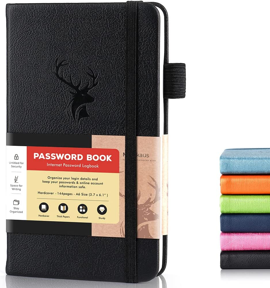 Molekaus Alphabetical Password Book with Extra Pages Small Secure Keeper-image