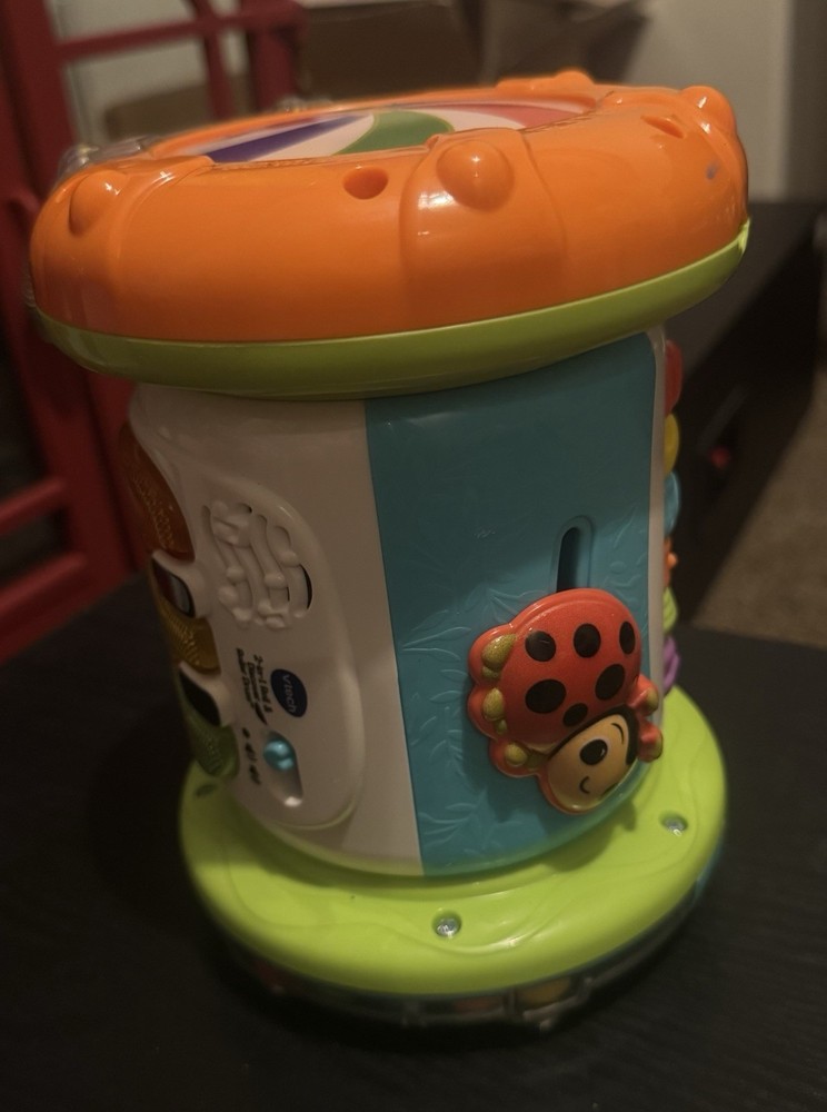 VTech 2-in-1 Roll and Discover Interactive Learning Drum Toy for Toddlers