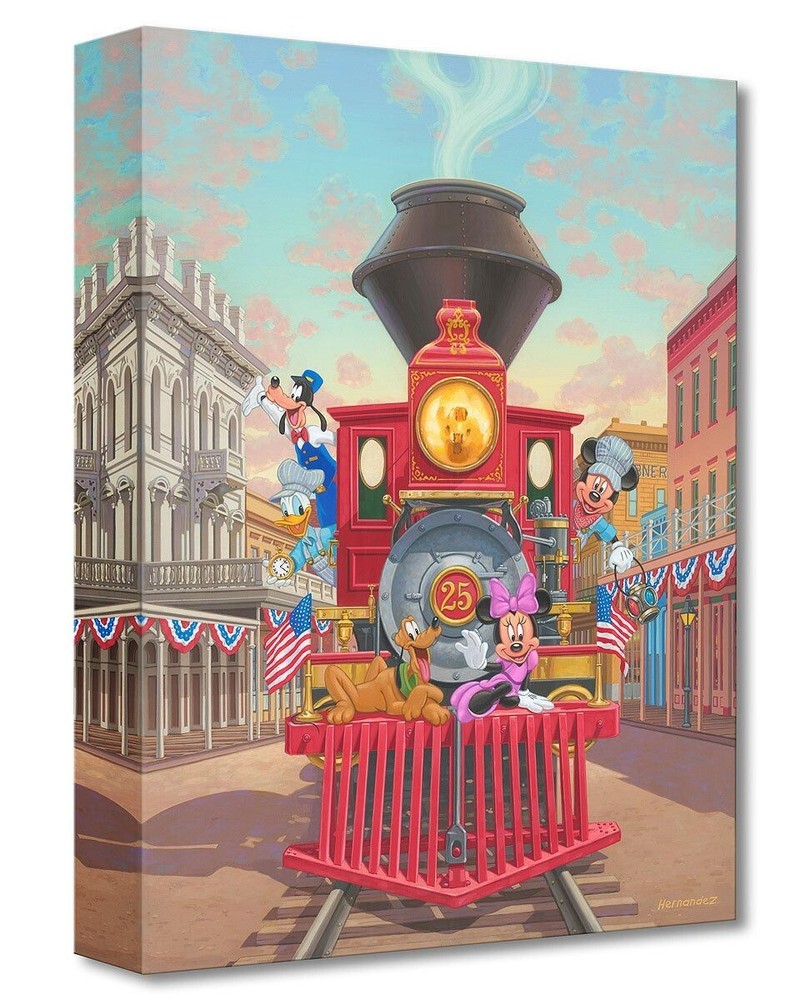 Mickey Mouse Train Disney Art by Manuel Hernandez Limited Edition TOC Print Engine 25 All Aboard