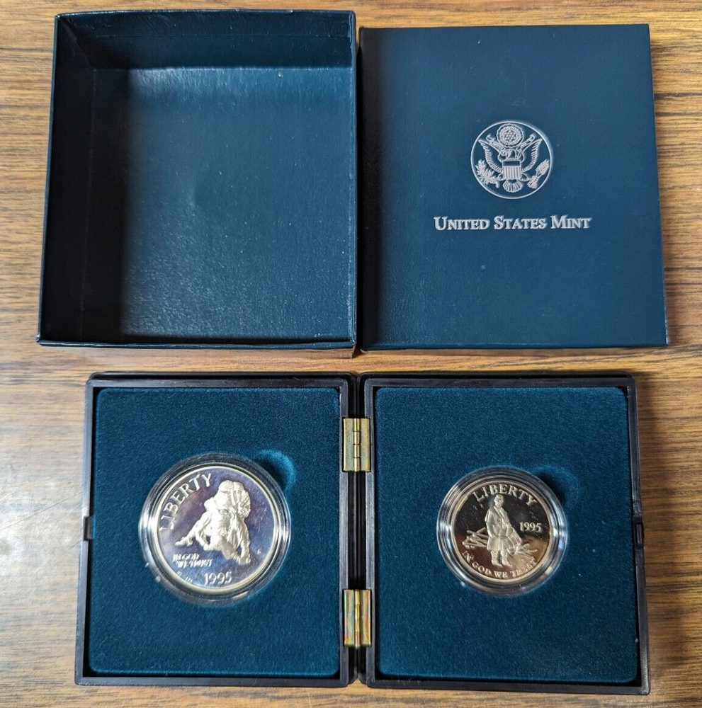 1995 2-Coin Civil War Proof Set (Special Union Case)