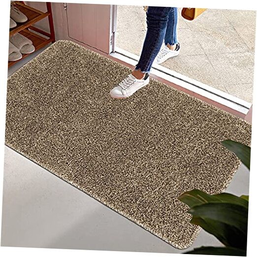 Soft Absorbent Indoor Outdoor Doormat 32x48 Khaki for Front Door