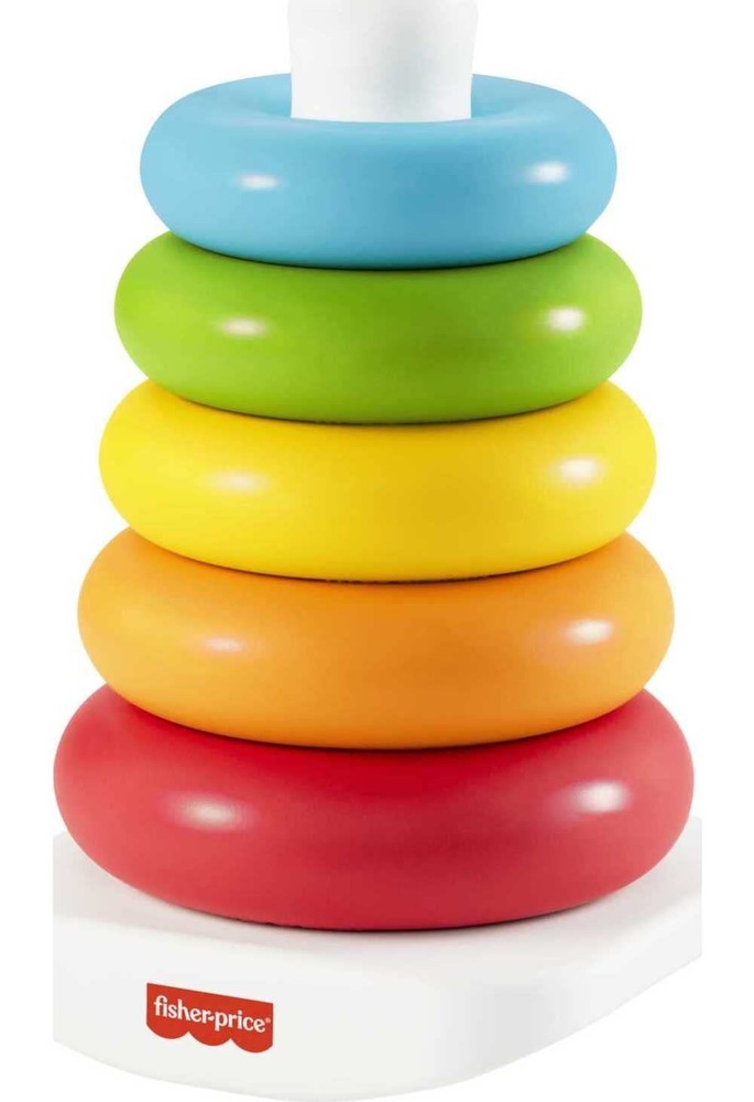 Baby Stacking Toy Rock-A-Stack Rings with Roly-Poly Base for Ages 6+ Months M...