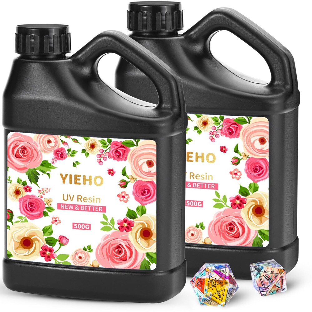 Crystal Clear Fast-Curing UV Epoxy Resin 1000g for Jewelry Crafts