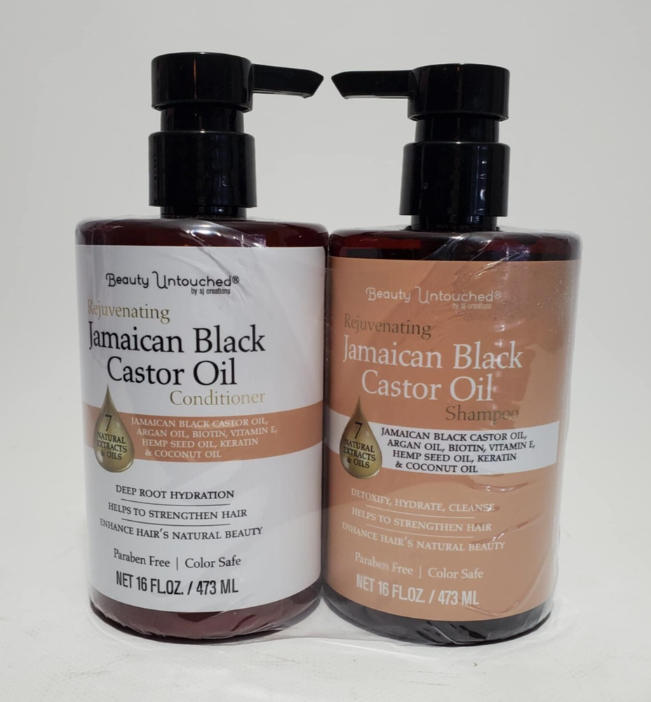 Jamaican Black Castor Oil Shampoo & Conditioner Set for Natural Hair Growth 16oz
