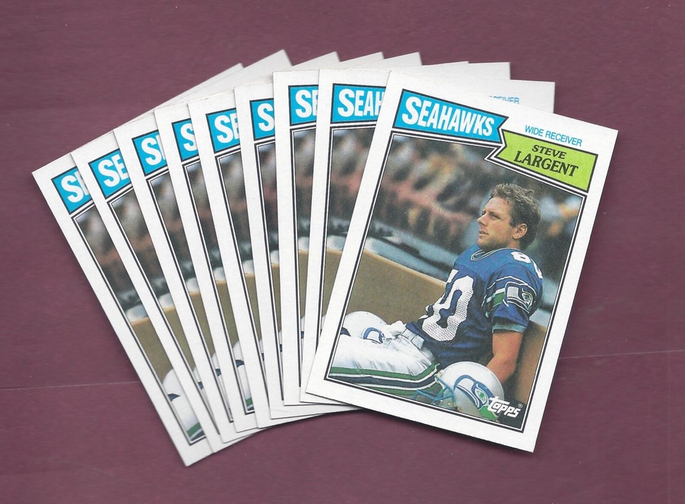 RAZOR SHARP LOT OF NINE 1987 TOPPS #177 STEVE LARGENT HOF 1.29 SHIP