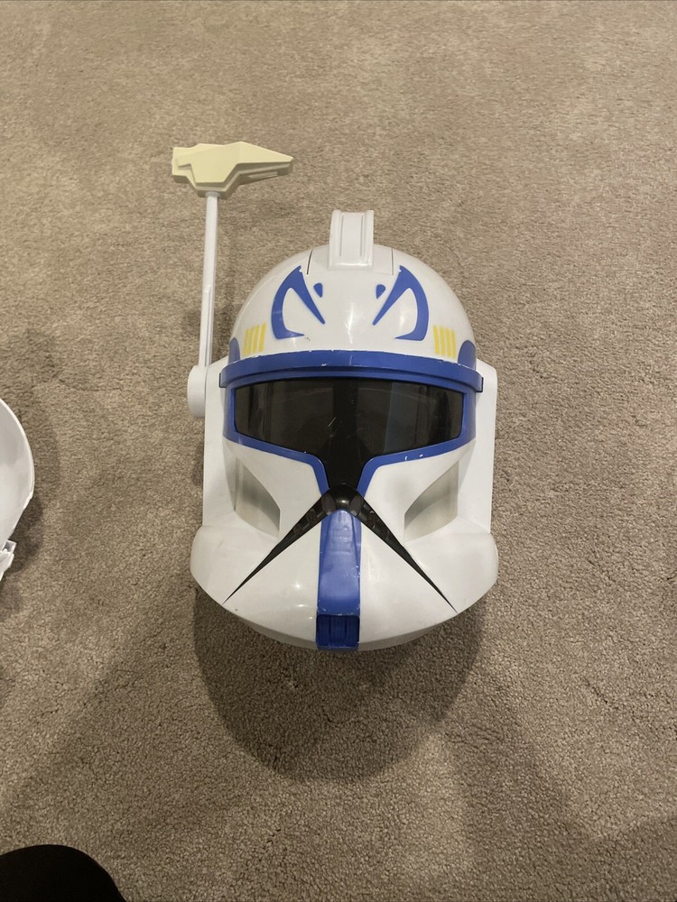 Captain Rex Clone Helmet Mask Voice Sound Effect 2008 Star Wars Lights Costume