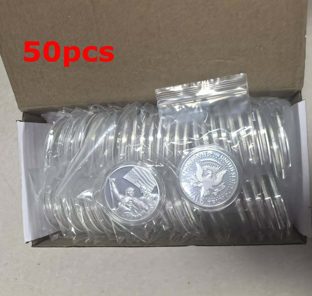 50pcs Donald Trump Coin 2024 Shooting Collection Trump Assassinated Coins