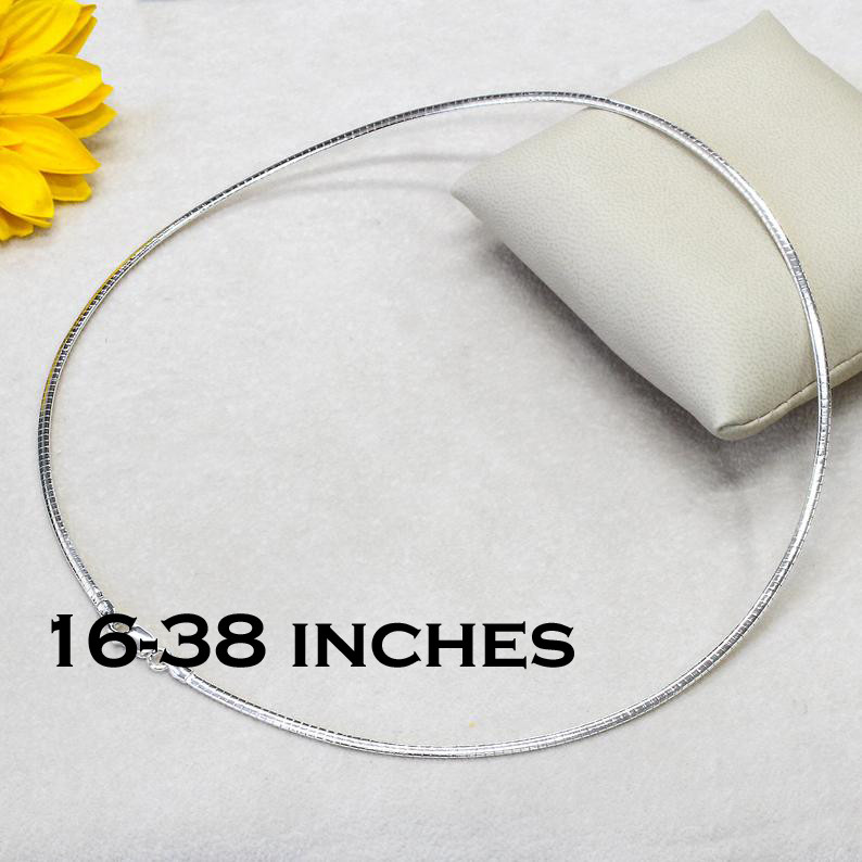 18K White Gold Filled TARNISH/Nickel-FREE 16 inch 2 mm Flat Snake Chain Necklace