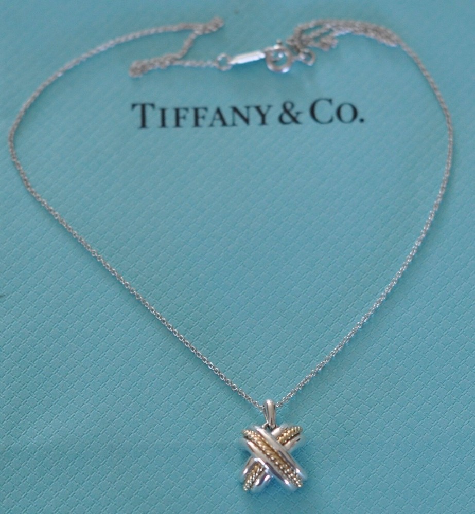 Tiffany & Co Signature X Pendant & Necklace 16
