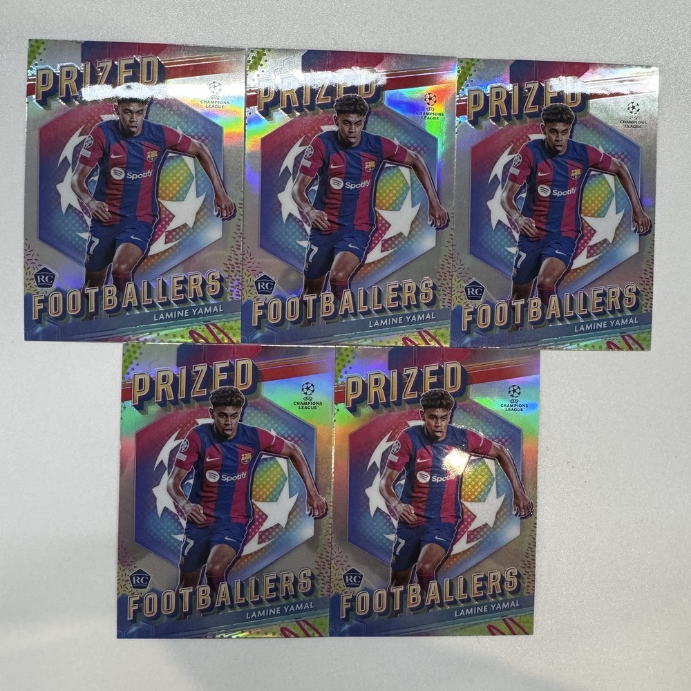 Lamine Yamal 2023-24 Topps Finest UEFA Prized Footballers RC Rookie Card lots5