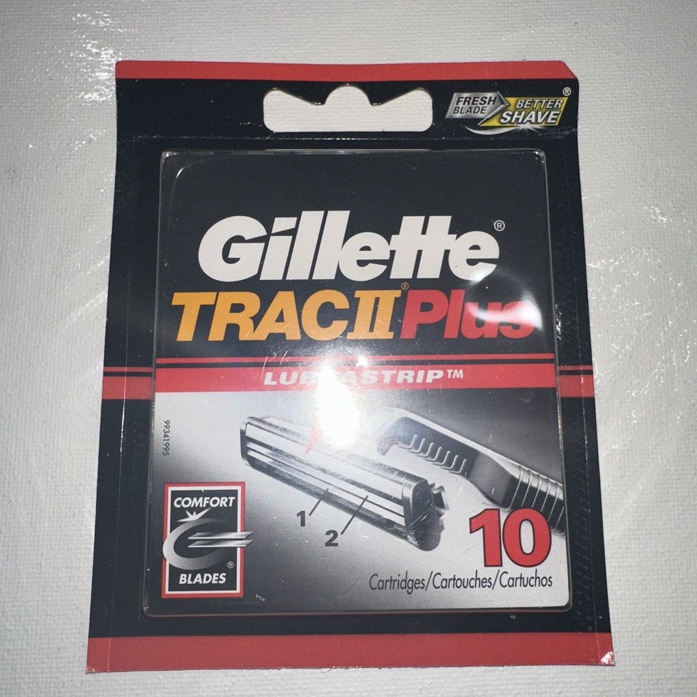Gillette PR31272 Trac II Plus Refill Razor Cartridges - Pack of 10