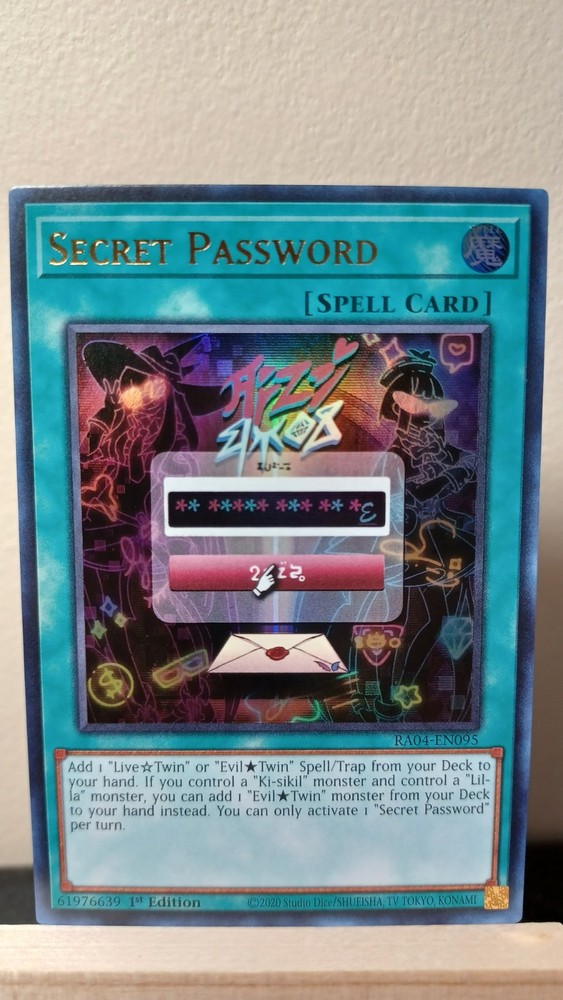 Yu-Gi-Oh! RA04 Secret Password 1st Edition Ultra Rare NM Condition-image