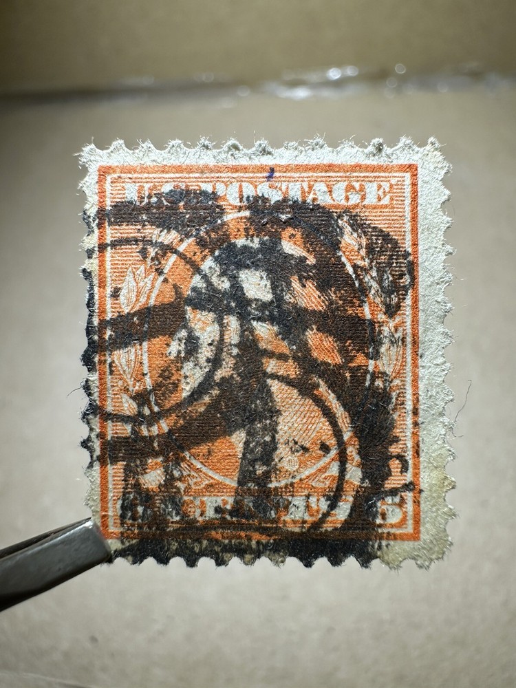 USA 6¢ SCOTT #362 George Washington 1909 Bluish Paper USED Stamp 12,500$