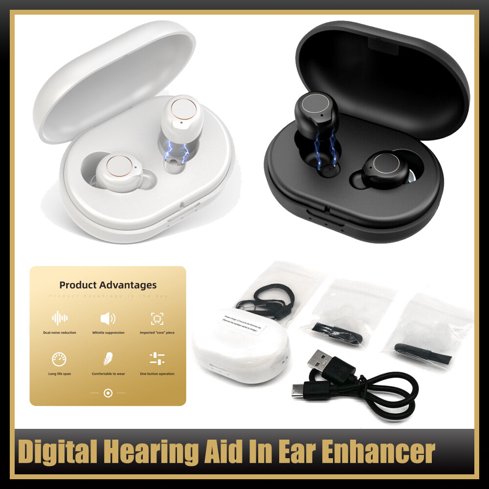 Rechargeable Digital In-Ear Hearing Aid Sound Amplifier Enhancer