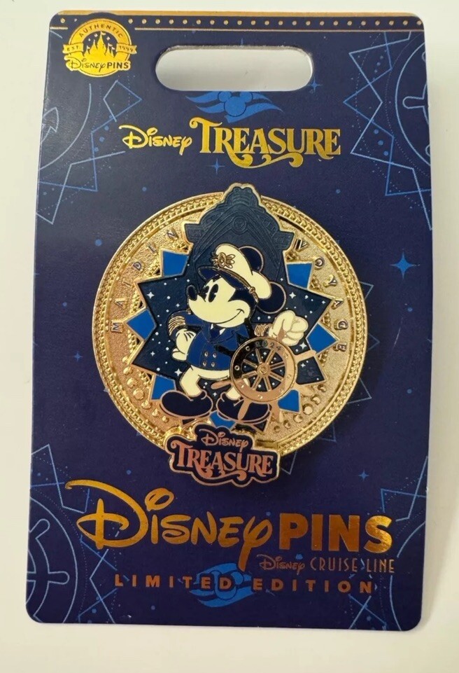 LIMITED EDITION Disney Cruise Line Maiden Voyage Mickey Treasure Exclusive Pin.