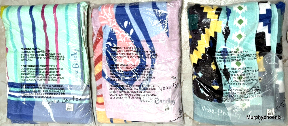 Vera Bradley Oversized Beach Towel 33x66 New with Tags Multiple Patterns MSRP $49