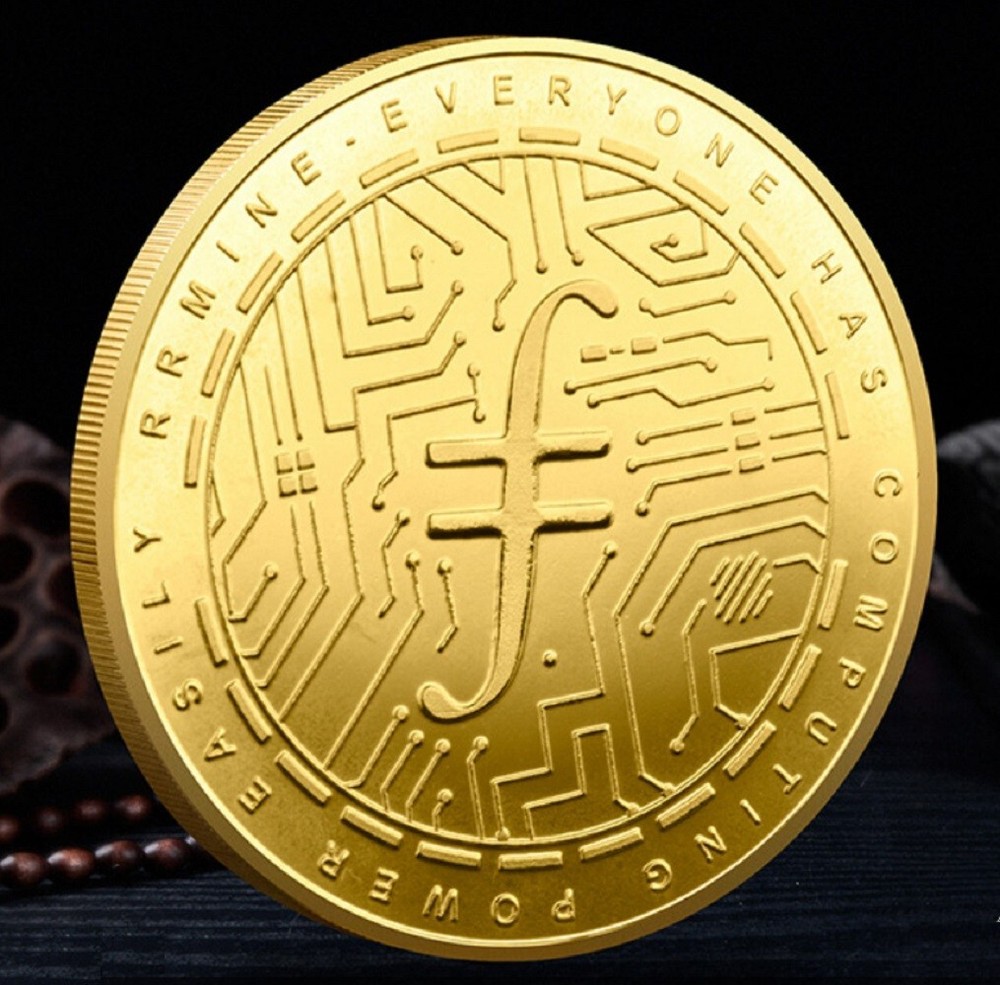 FIL Coin Crypto Coins Cryptocurrency Filecoin Physical Commemorative Token - 2Pc-image