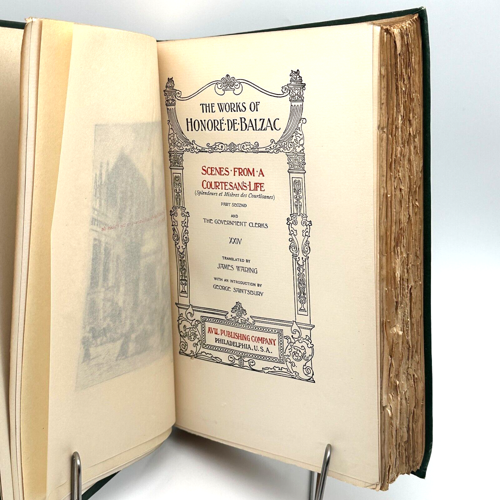 Rare 1901 Balzac A Courtesan’s Life Connoisseur Edition Limited XXIV