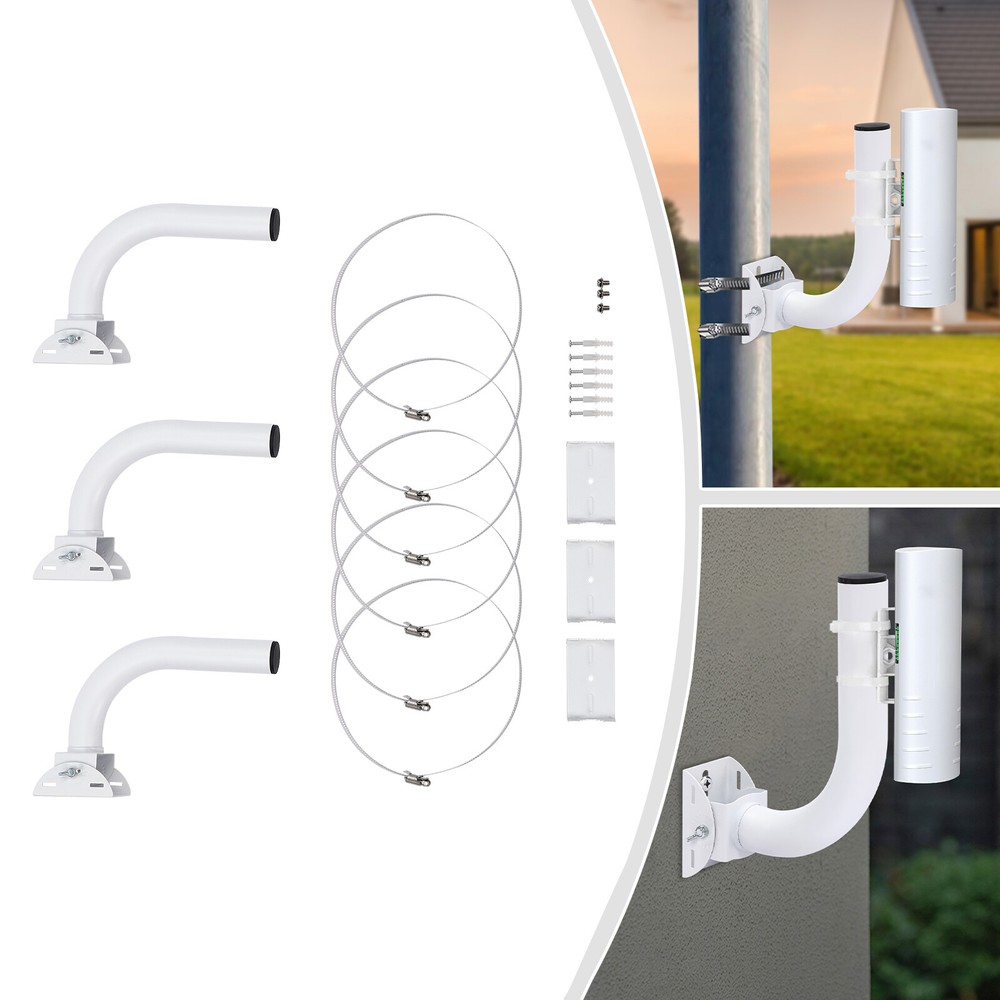3pcs Wireless Bridge Bracket Wall-Mounted Mount Pole for Outdoor AP Bridge CPE