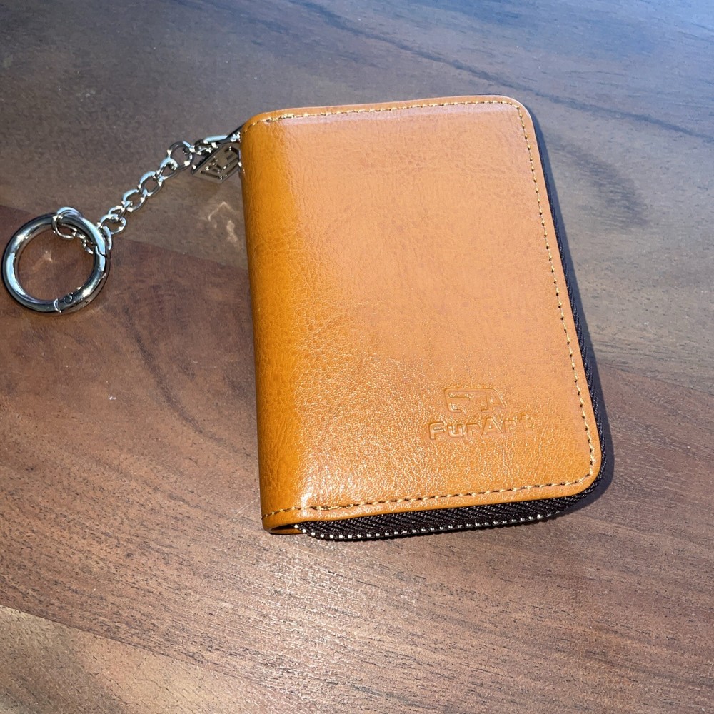 Credit Card Wallet, Zipper Card Cases Holder for Women, RFID Blocking, Keychain-image