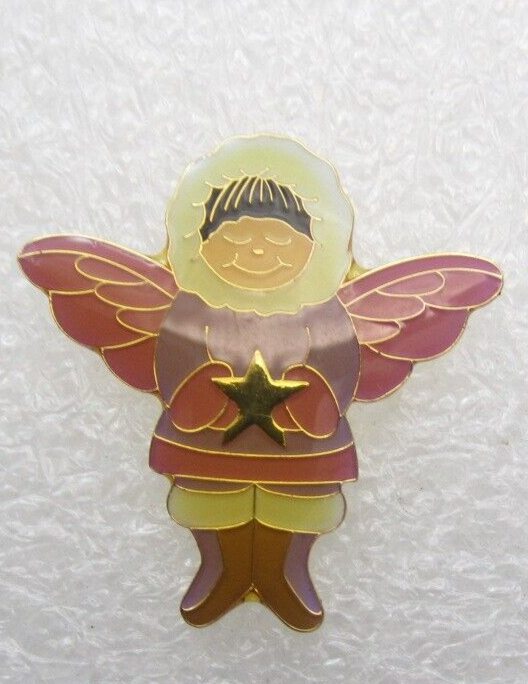 Winged Eskimo Angel Lapel Pin (C961)