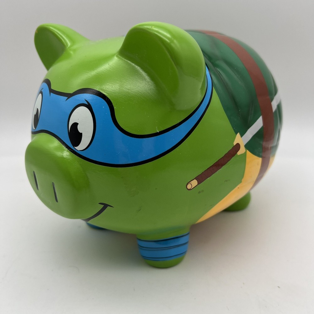 F.A.B. TMNT Teenage Mutant Ninja Turtles Leonardo Ceramic Piggy Coin Bank