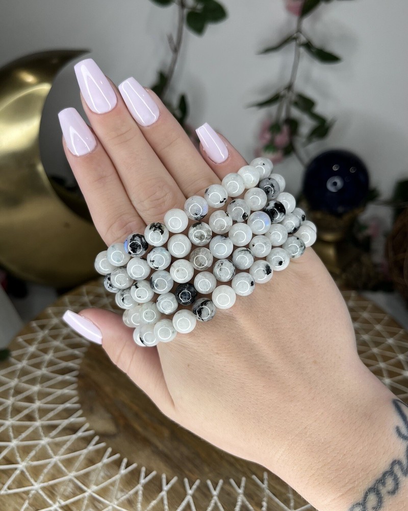 Rainbow Moonstone Bracelets | Crystal Jewelry, Healing Crystals, 8mm