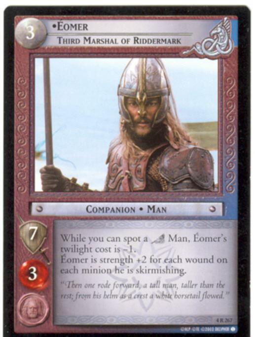 ロードオブザリングCCGカードTTT 4.R267 Eomer、サードマーシャルオブRiddermank