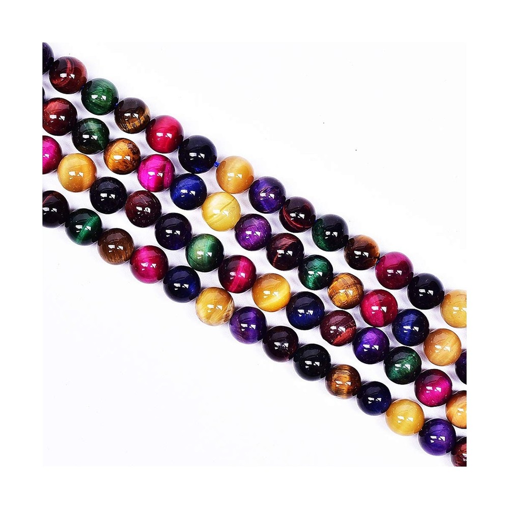 SUNPENG AAA Natural Tiger Eye Stone Beads in 6mm 8mm Sizes