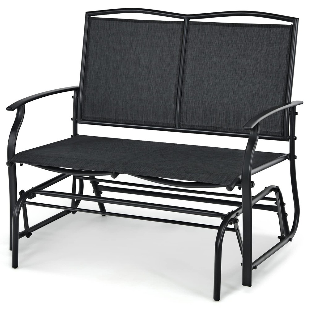 Outdoor Swing Chair Gliders, Black