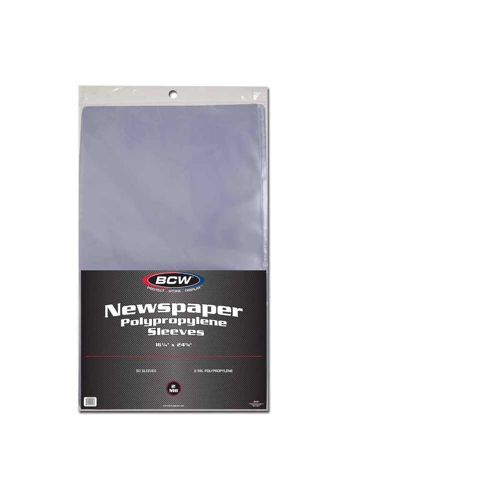 16x24 Acid-Free Archival Newspaper Sleeves, 50-Count Sheet Protectors