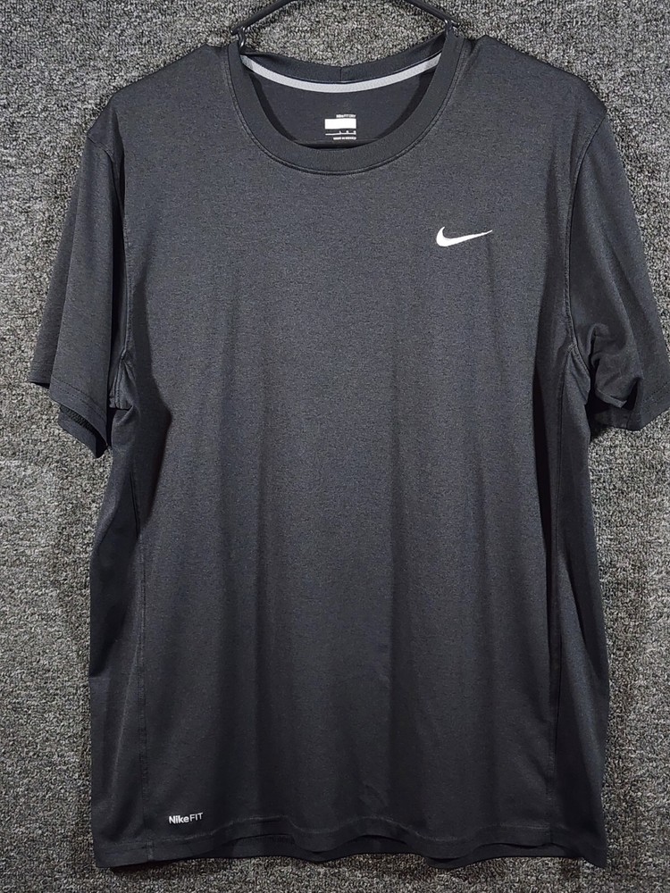 Nike Fit Dry Mens Pull Over Shirt Black Size L