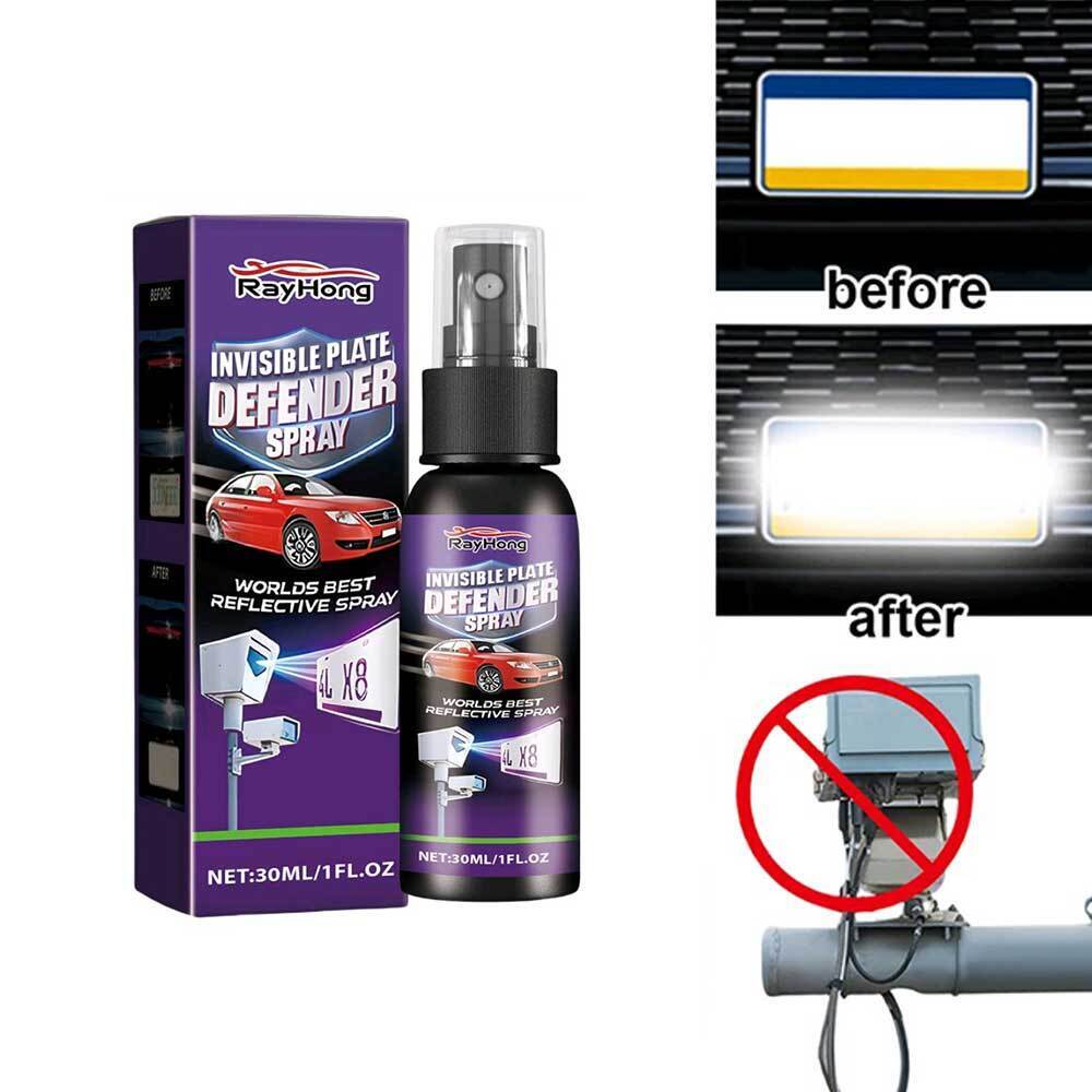 Car License Plate Invisible Spray Transparent Coating Defense Auto Accessories