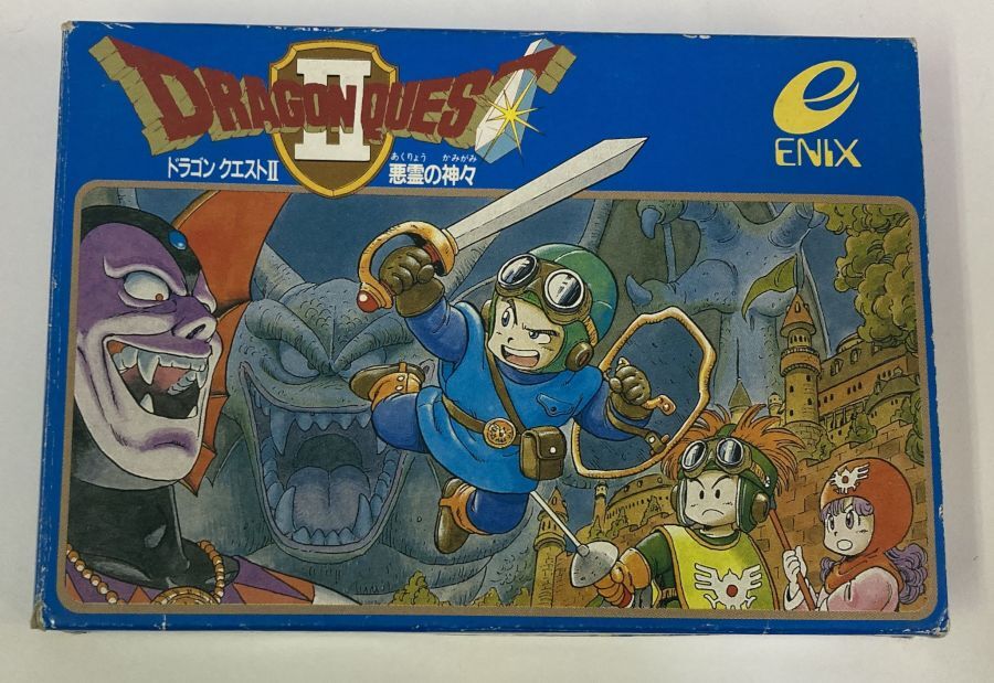 Nintendo Famicom Dragon Quest II: Akuryou no Kamigami Japan w/ Box 5339 SP