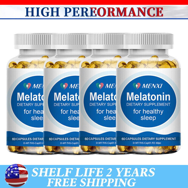 Melatonin Capsules Sleep Health Improve Sleeping Relieve Stress Supplement 5mg