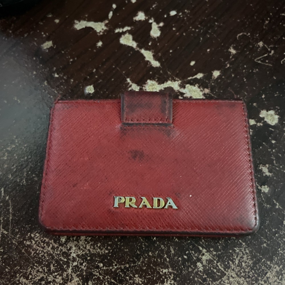 Prada Small Red Credit Card Wallet-image