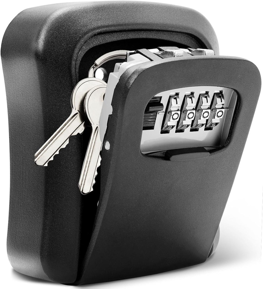 Wall Mounted 4 Digit Combination Key Lock Box Secure Storage Safe