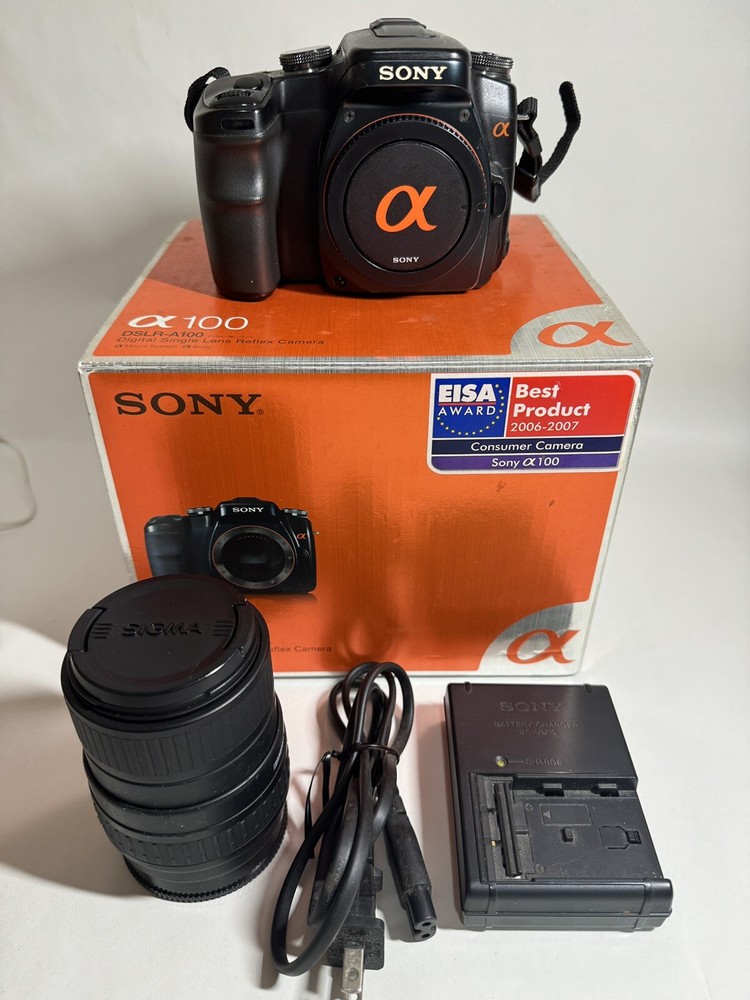 Good condition! Sony a100 DSLR Camera SIGMA ZOOM 70-210mm lens set from Japan