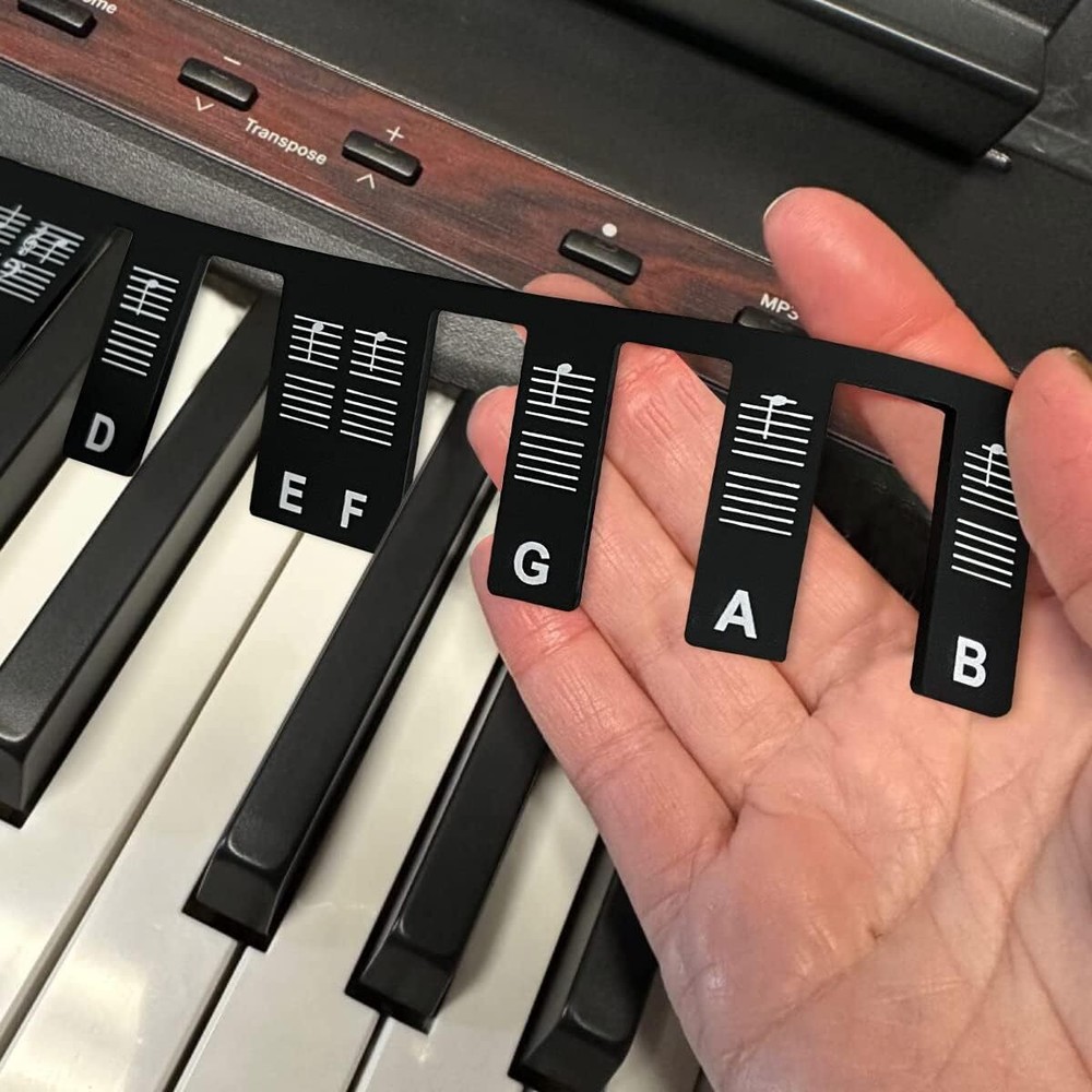 Piano Keyboard Note Labels Piano Notes Guide for Beginner，Removable Silicone