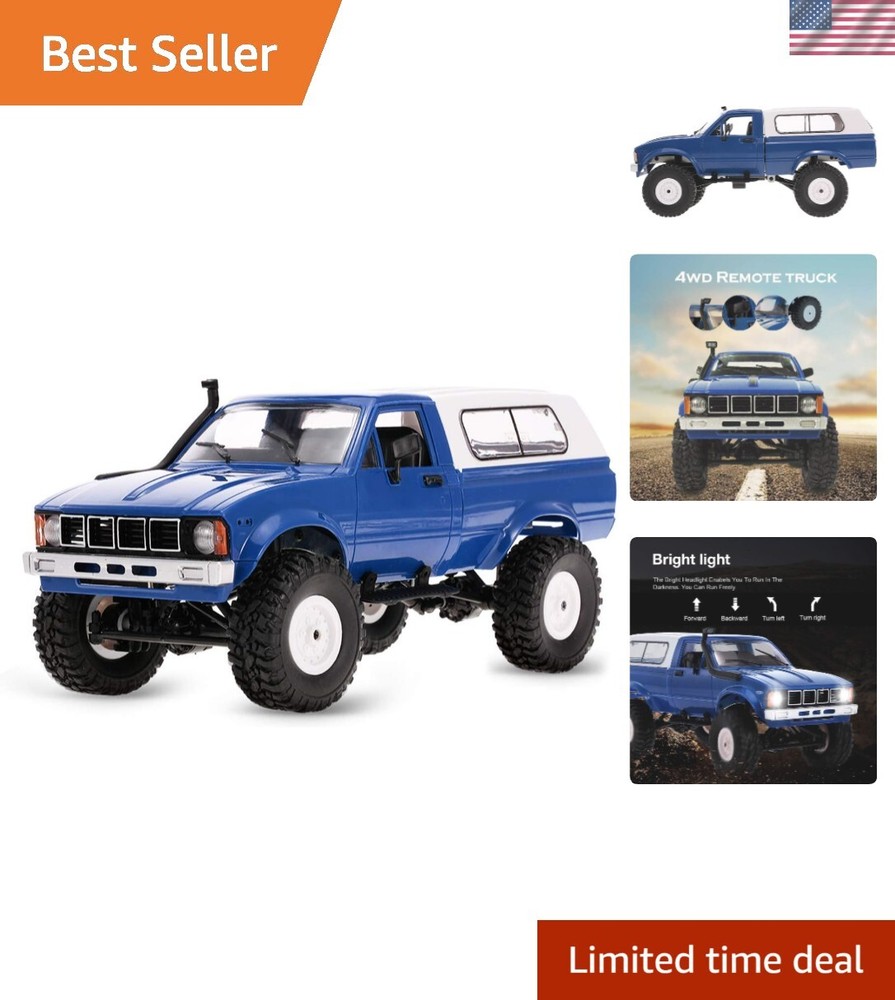 Rock Crawler RC Truck 4x4 Offroad 1:16 Scale Remote Control Truck 2.4Ghz with...