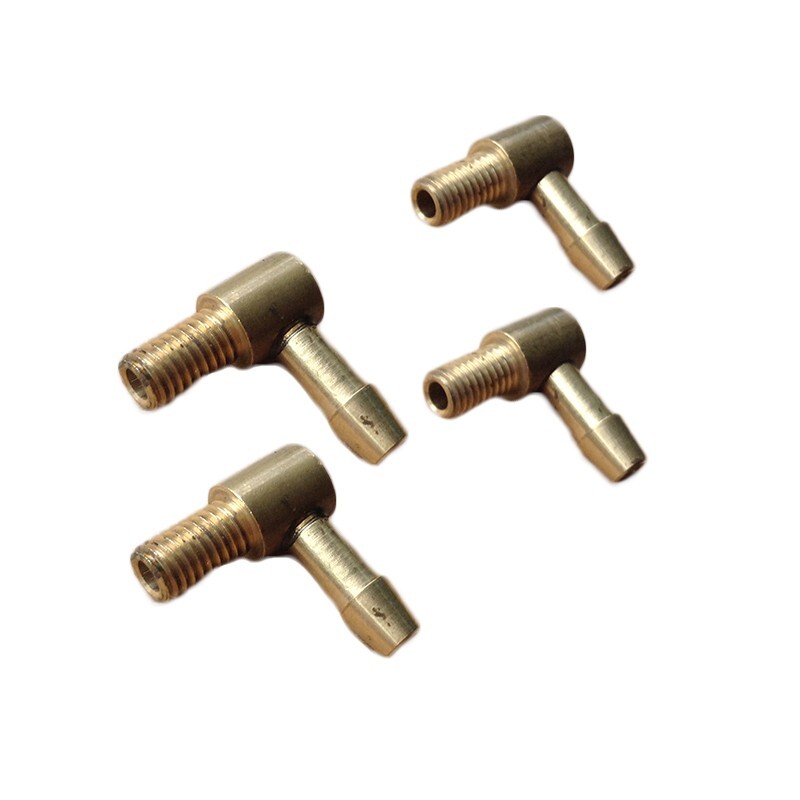 4pcs M5 Brass Motor ESC Water Cooling Nipple Fuel Nozzle 90 Degree For RC Boat