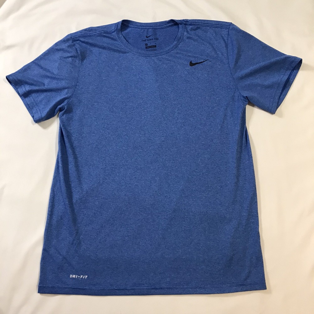 The Nike Tee Mens Medium Blue Dri-Fit Athletic T-Shirt