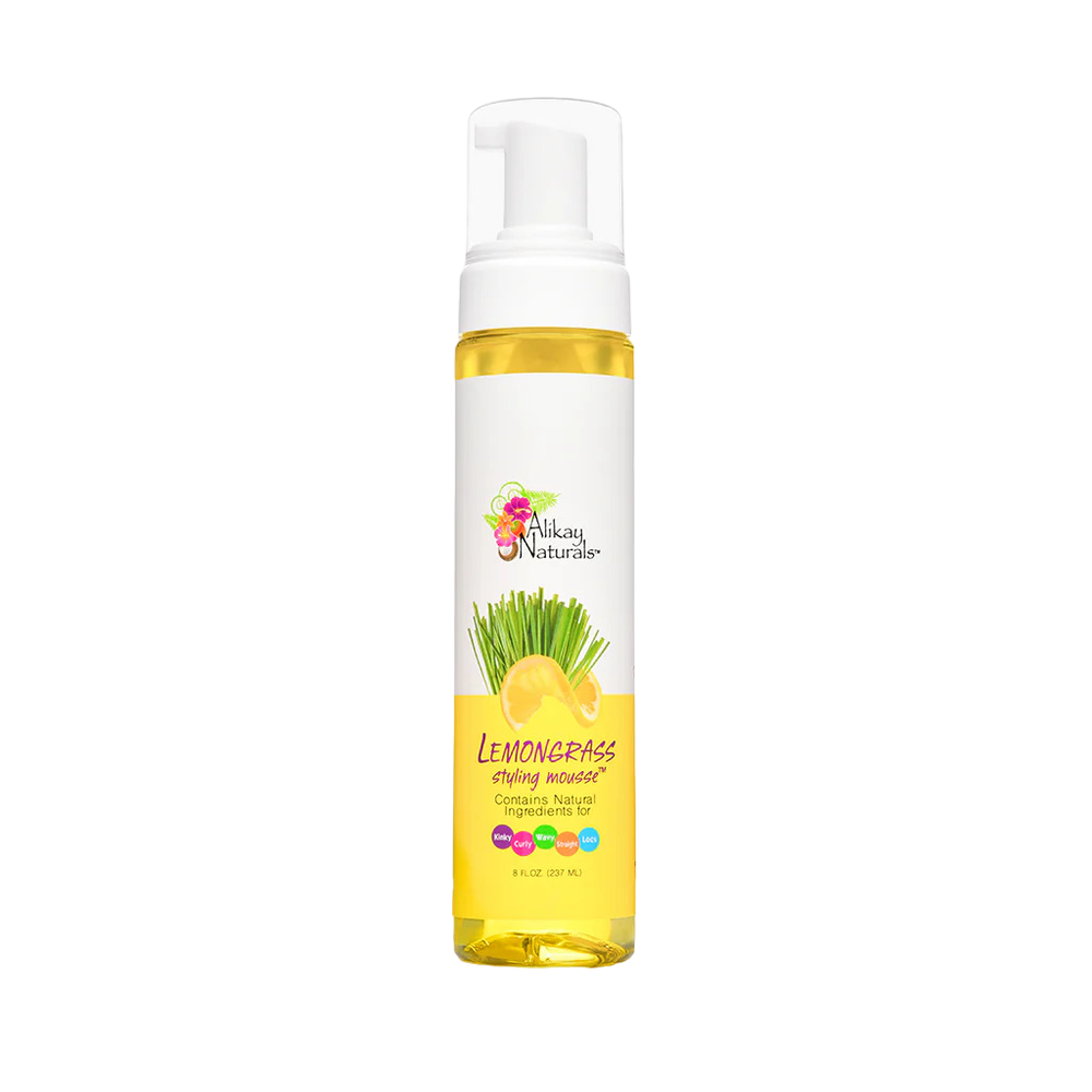 Alikay Naturals Lemongrass Styling Mousse 8 fl oz (237 ml)-image